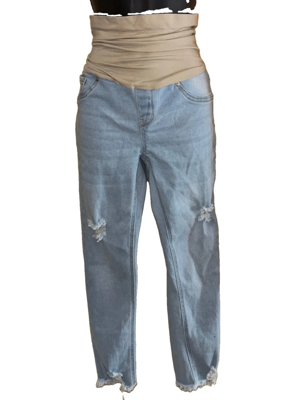 Blue savvy maternity Light Blue Distressed Women’s Jeans